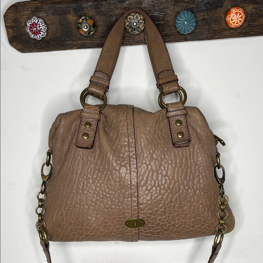 Fossil Leather Long Live Vintage 1954 pebbled leather Brass Hardware